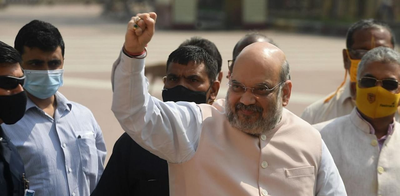 Amit Shah indicated that the party may not project a CM candidate for the 2021 polls. Credit: AFP.