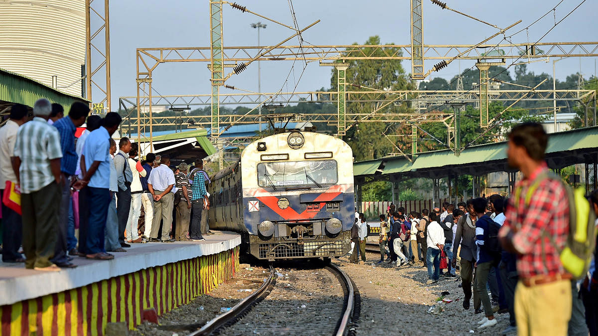 The Bengaluru suburban rail project will have four corridors and cost Rs 15,767 crore to build. DH FILE PHOTO