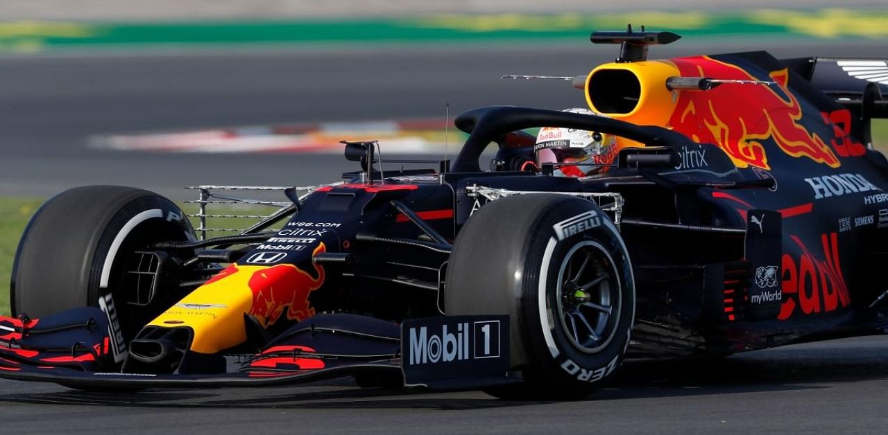 Red Bull's Dutch driver Max Verstappen drives during the first practice session at the Intecity Istanbul Park circuit in Istanbul. Credit: AFP