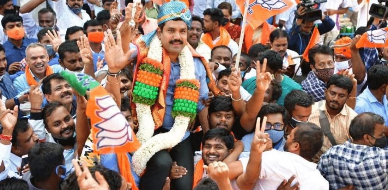 Karnataka BJP Unit Vice-president B Y Vijayendra. Credit: DH Photo