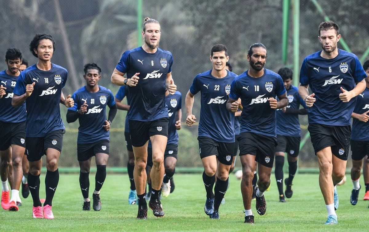 Bengaluru FC players hard at work during their pre-season ahead of the Indian Super League.