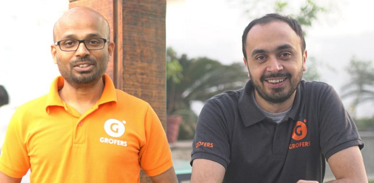 Grofers founders Saurabh Kumar (left) and Albinder Dhindsa.
