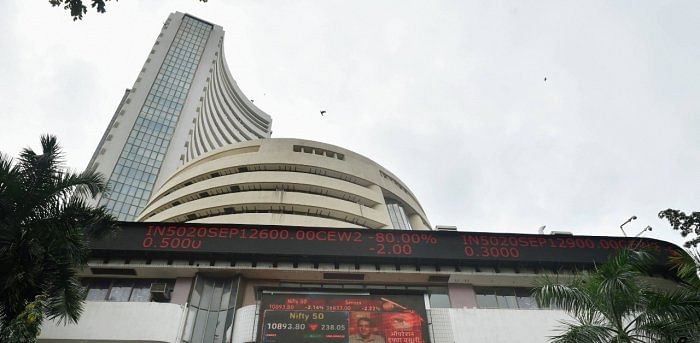 Meanwhile, on Tuesday, Sensex breached the 44,000-mark five days after it breached the 43,000-mark, opening at 44,096 points, up 457 points. Credit: PTI Photo