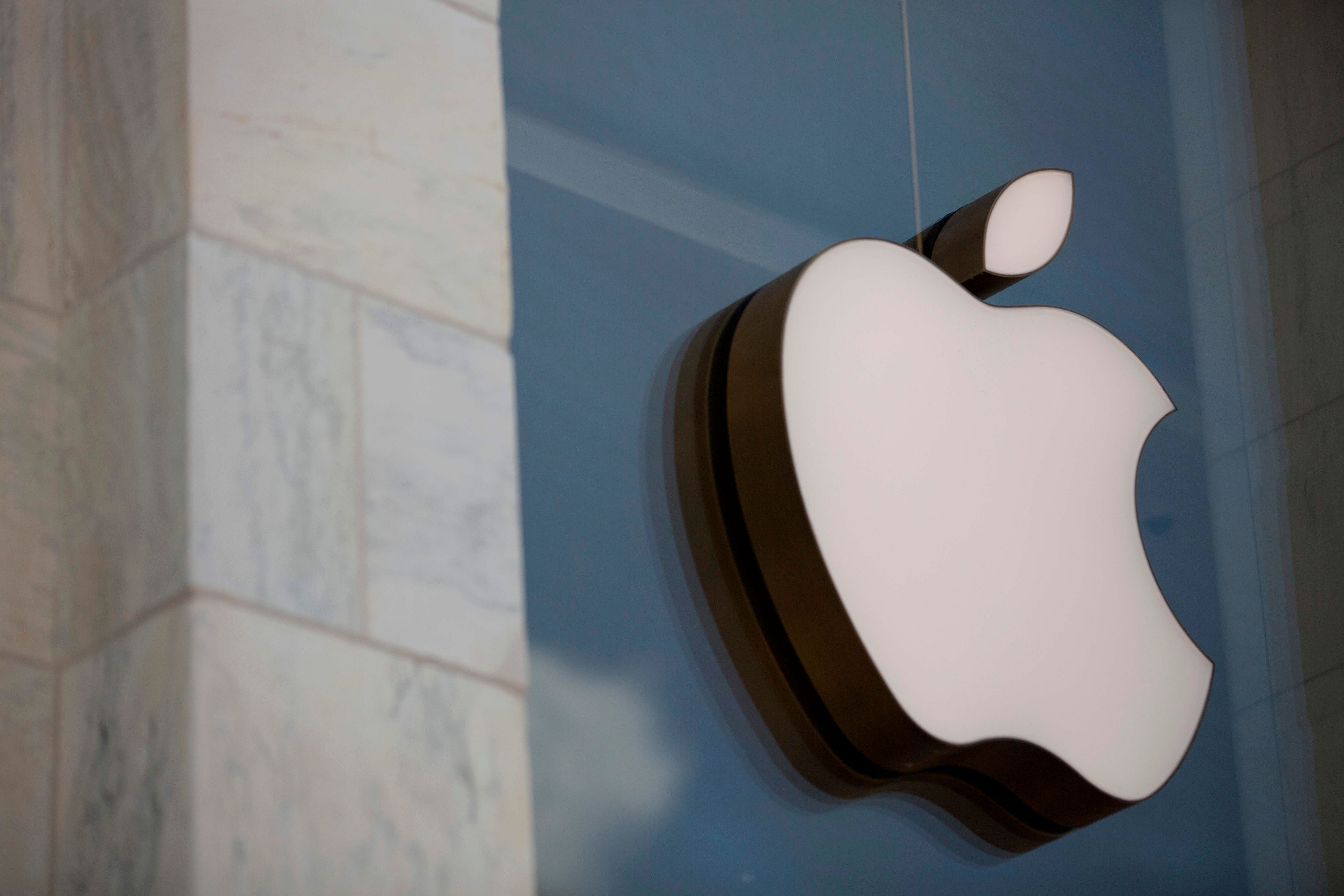 Apple logo is seen outside the Apple Store in Washington. Credits: AFP Photo