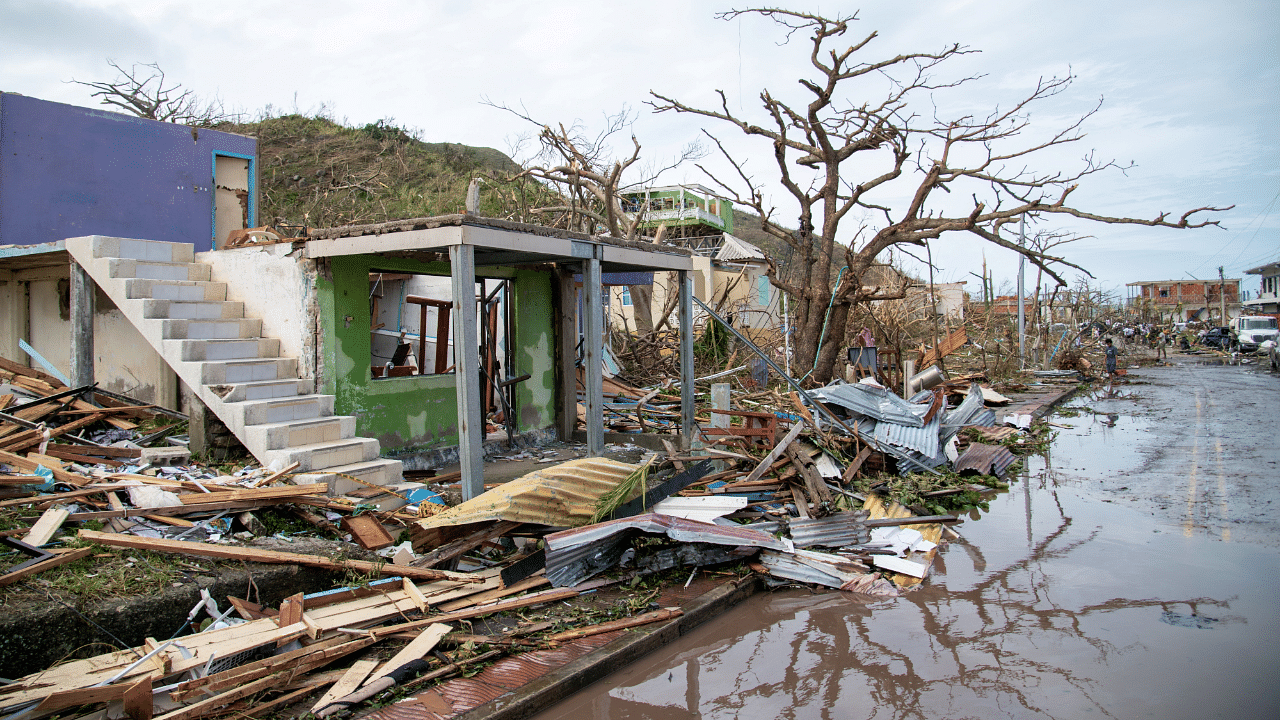 Damaged houses are seen after the passing of Storm Iota, in Providencia, Colombia. Credit: Reuters Photo