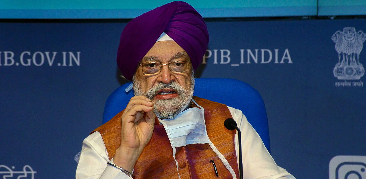 Union Housing and Urban Affairs Minister Hardeep Singh Puri. Credit: PTI Photo