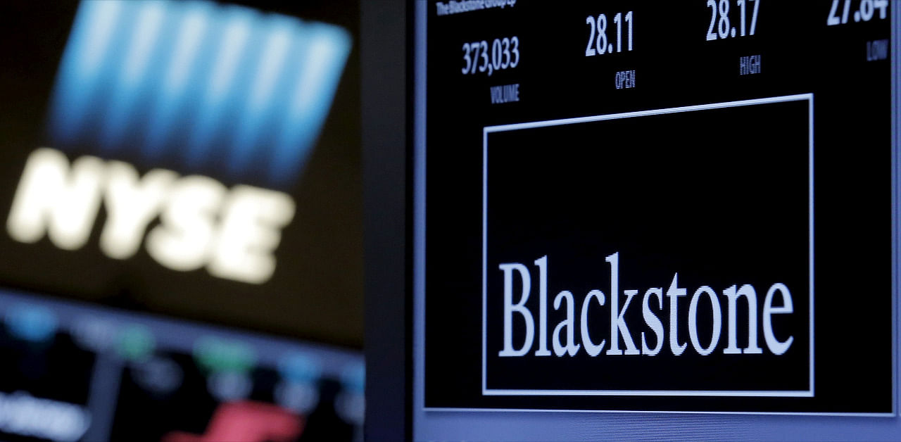 The ticker and trading information for Blackstone Group is displayed at the post where it is traded on the floor of the New York Stock Exchange. Credit: Reuters File Photo