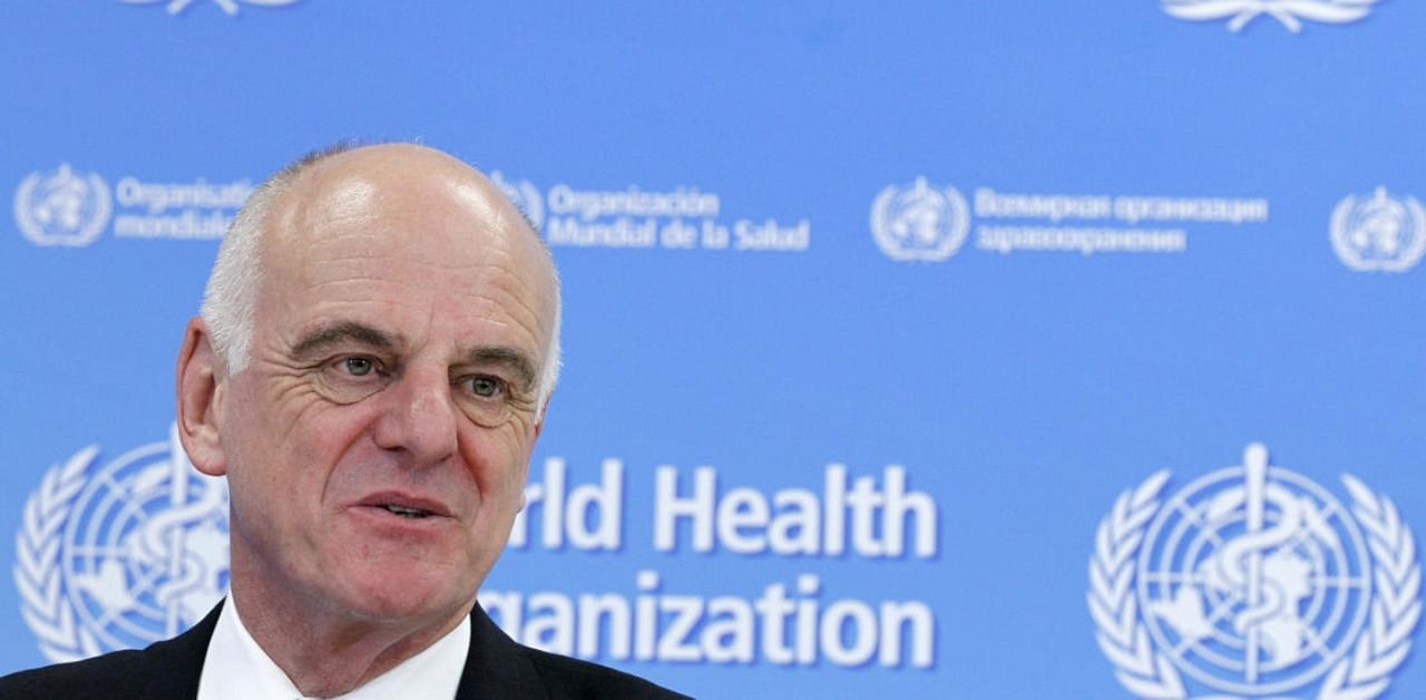 UN Secretary-General's Special Envoy for Ebola David Nabarro addresses the media on World Health Organization (WHO)'s health emergency preparedness and response capacities in Geneva. Credit: Reuters Photo