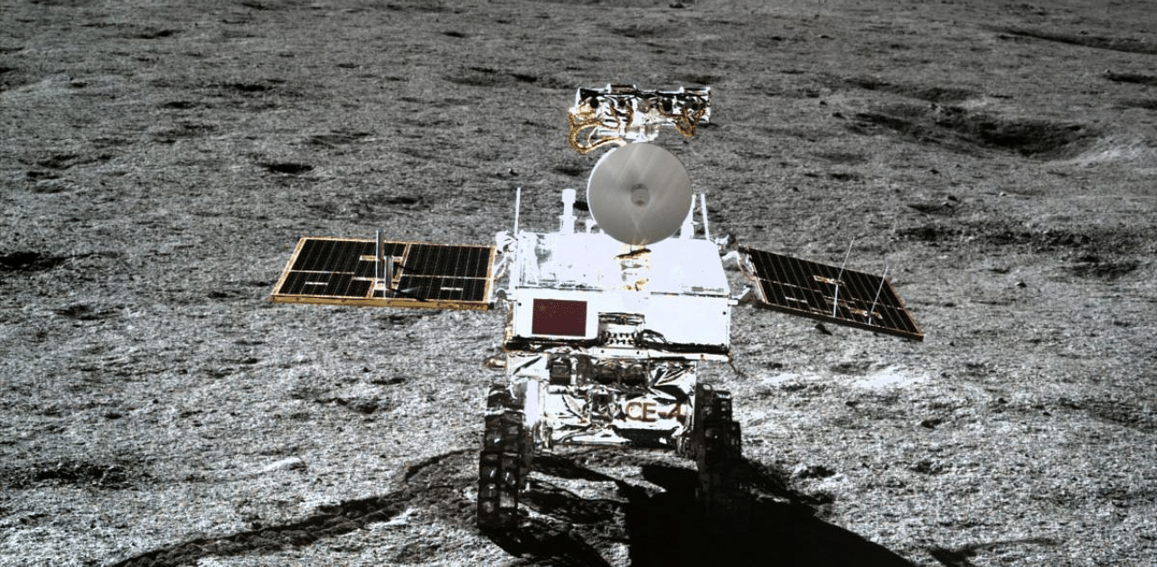 The Chang'e-5 probe aims to shovel up lunar rocks and soil to help scientists learn about the moon's origins. Credit: AFP Photo