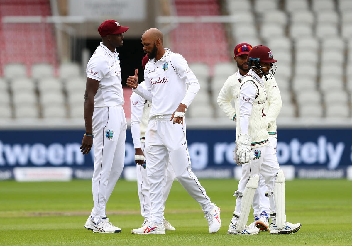 West Indies team. Credit: Reuters