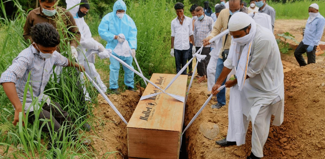 Although the space issue is not that grave at the moment but if the current rate of burials continue, there could be difficulty in accommodating even normal burials in around two months, he said. Credit: PTI Photo