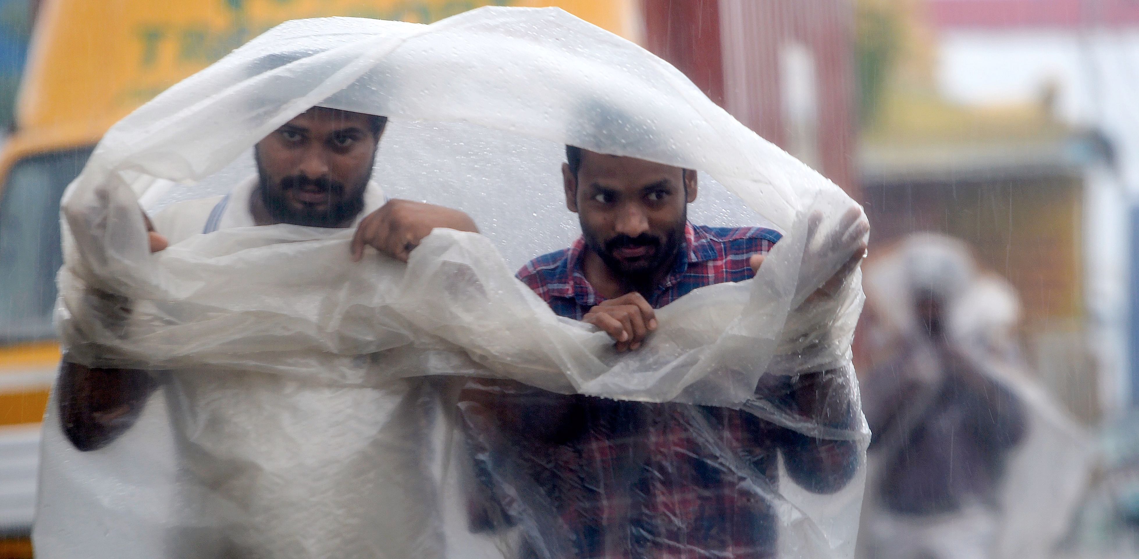 Chennai and other coastal districts continued to receive heavy to heavy rains since Monday morning submerging many low-lying areas across the metropolis. Credit: PTI