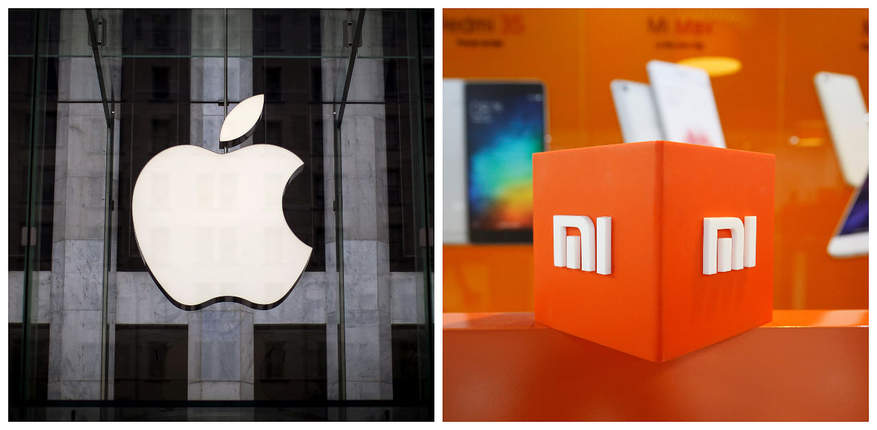 Apple and Xiaomi logos. Credit: Reuters Photo