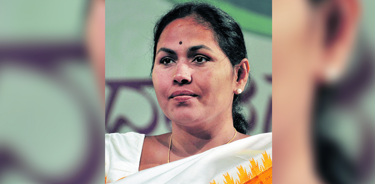 Chikkamagaluru-Udupi Lok Sabha member Shobha Karandlaje. Credit: DH Photo