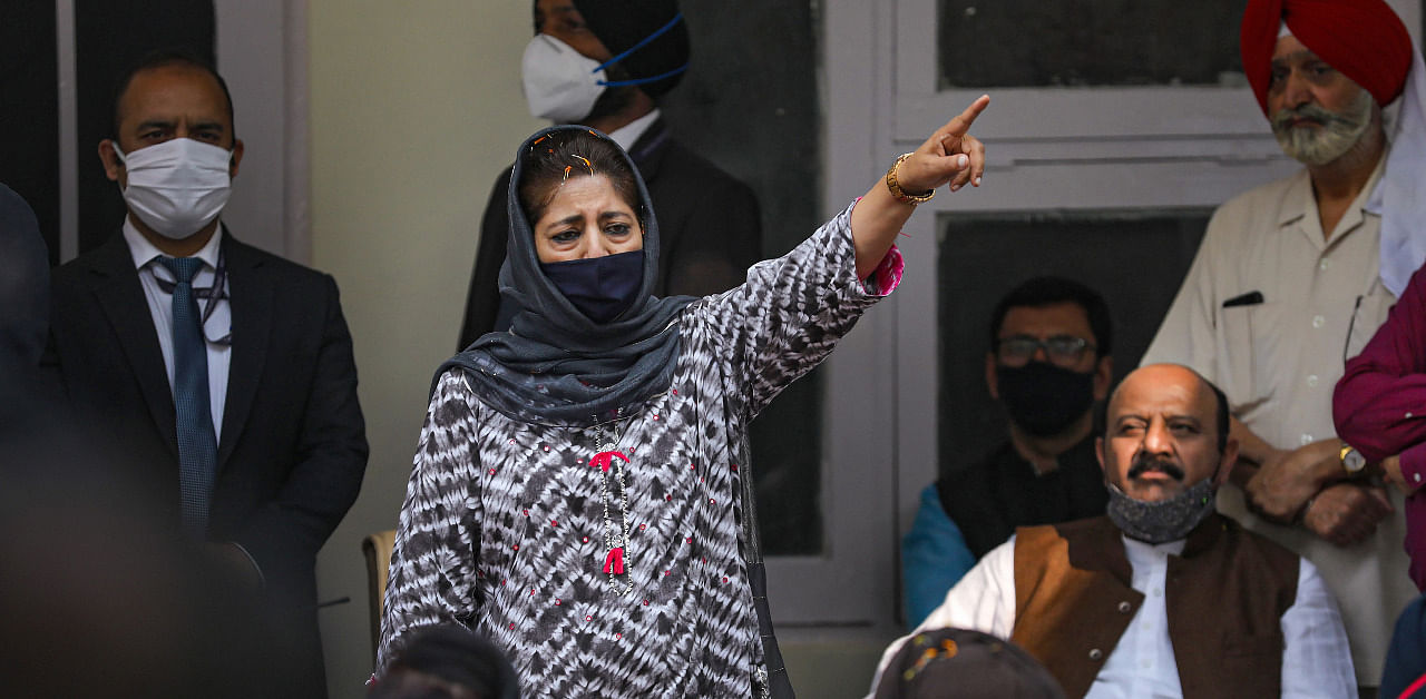 PDP chief and former J&K CM Mehbooba Mufti. Credit: PTI Photo