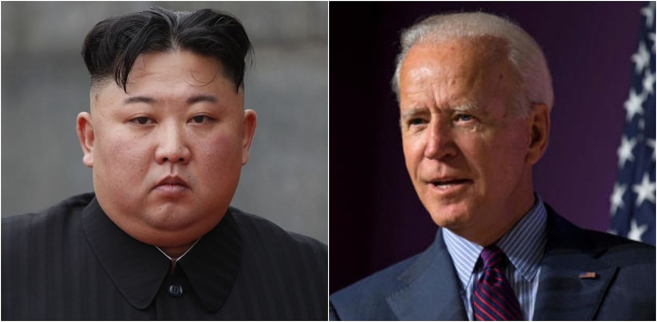 Kim Jong Un and Joe Biden. Credit: Bloomberg/AFP Photos