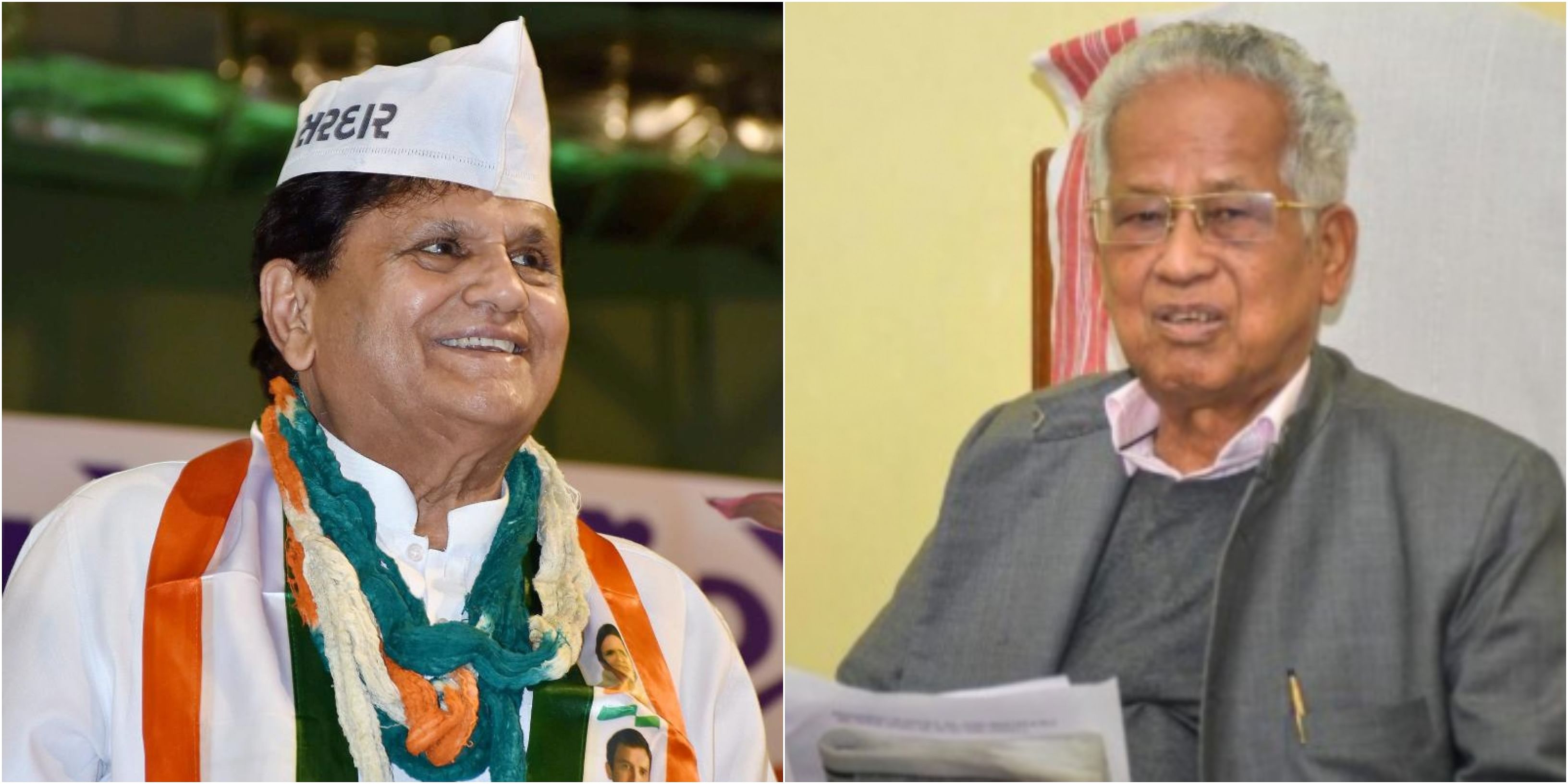  Ahmed Patel and Tarun Gogoi. Credit: PTI