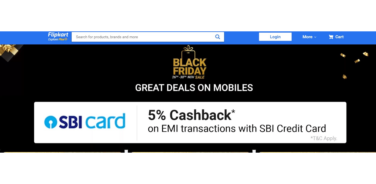 Flipkart's Black Friday Sale 2020 (website screen grab)