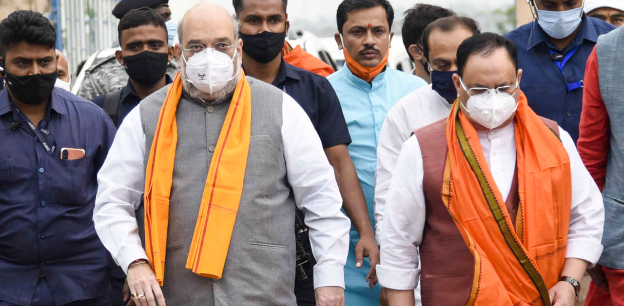 Union Home Minister Amit Shah and BJP chief JP Nadda. Credit: PTI Photo