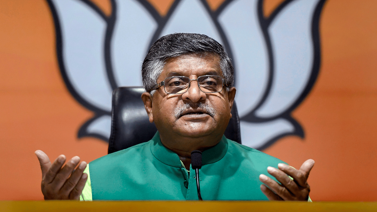 Union Law Minister Ravi Shankar Prasad. Credit: PTI Photo