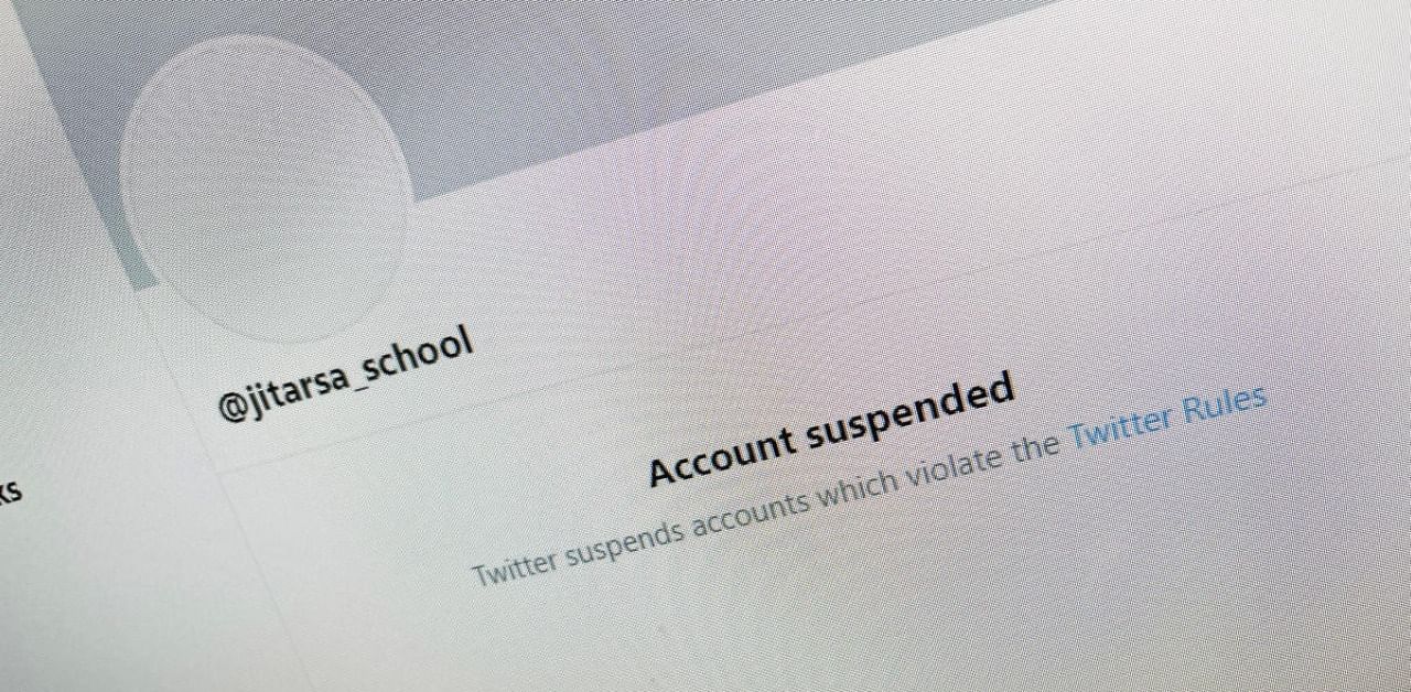 Twitter suspends a pro-royalist Thai account. Credit: Reuters Photo