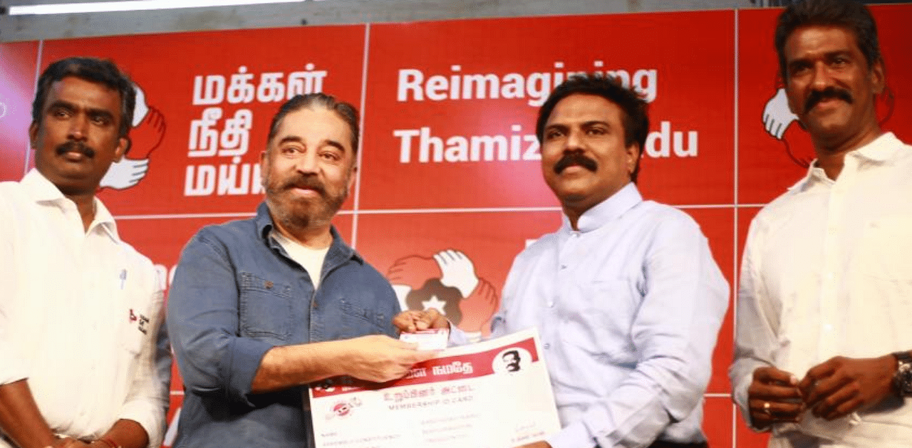 Former bureaucrat Dr Santhosh Babu joined Kamal Haasan’s Makkal Needhi Maiam (MNM), on Tuesday. Photo: Special Arrangement