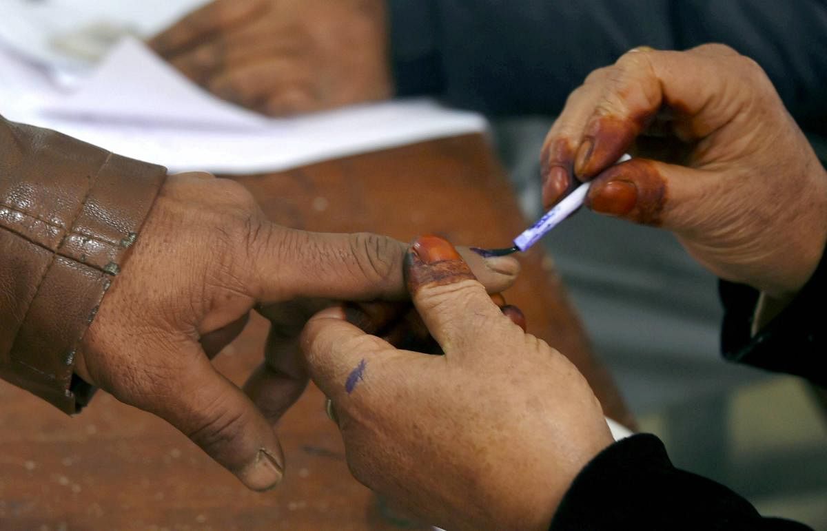 Voters in rural Karnataka will go to polls amid the pandemic. Credit: PTI File Photo