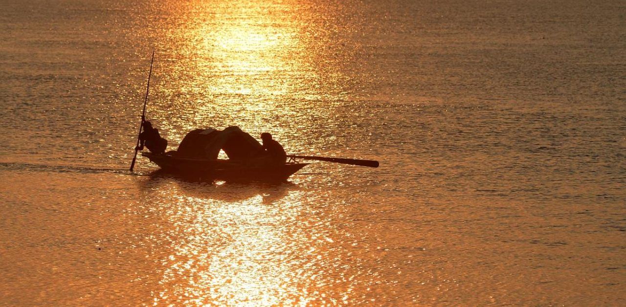 General view of Brahmaputra river. Credit: AFP