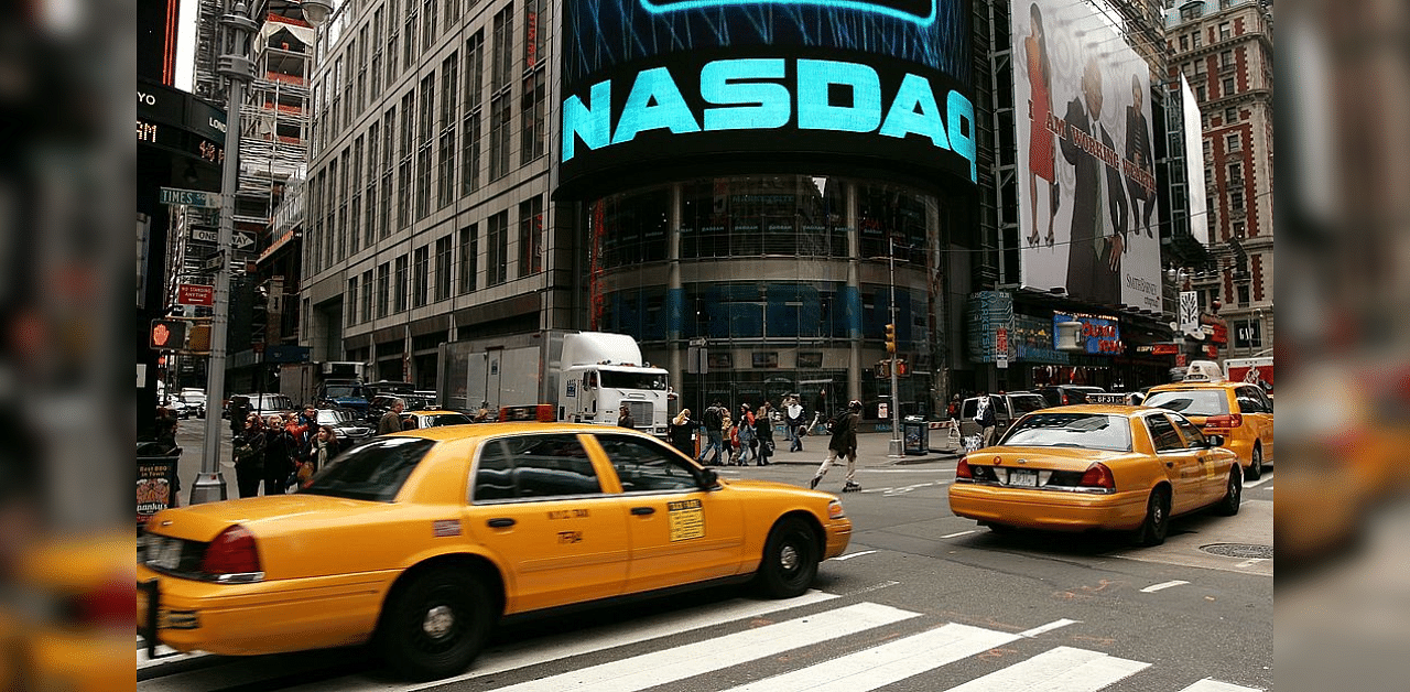 The NASDAQ MarketSite in Times Square is seen in New York City. Credit: Getty Images