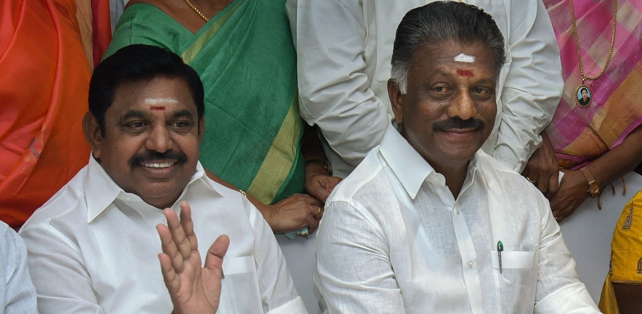 Tamil Nadu Chief Minister Edappadi K Palaniswami and his deputy O Panneerselvam. Credit: PTI Photo