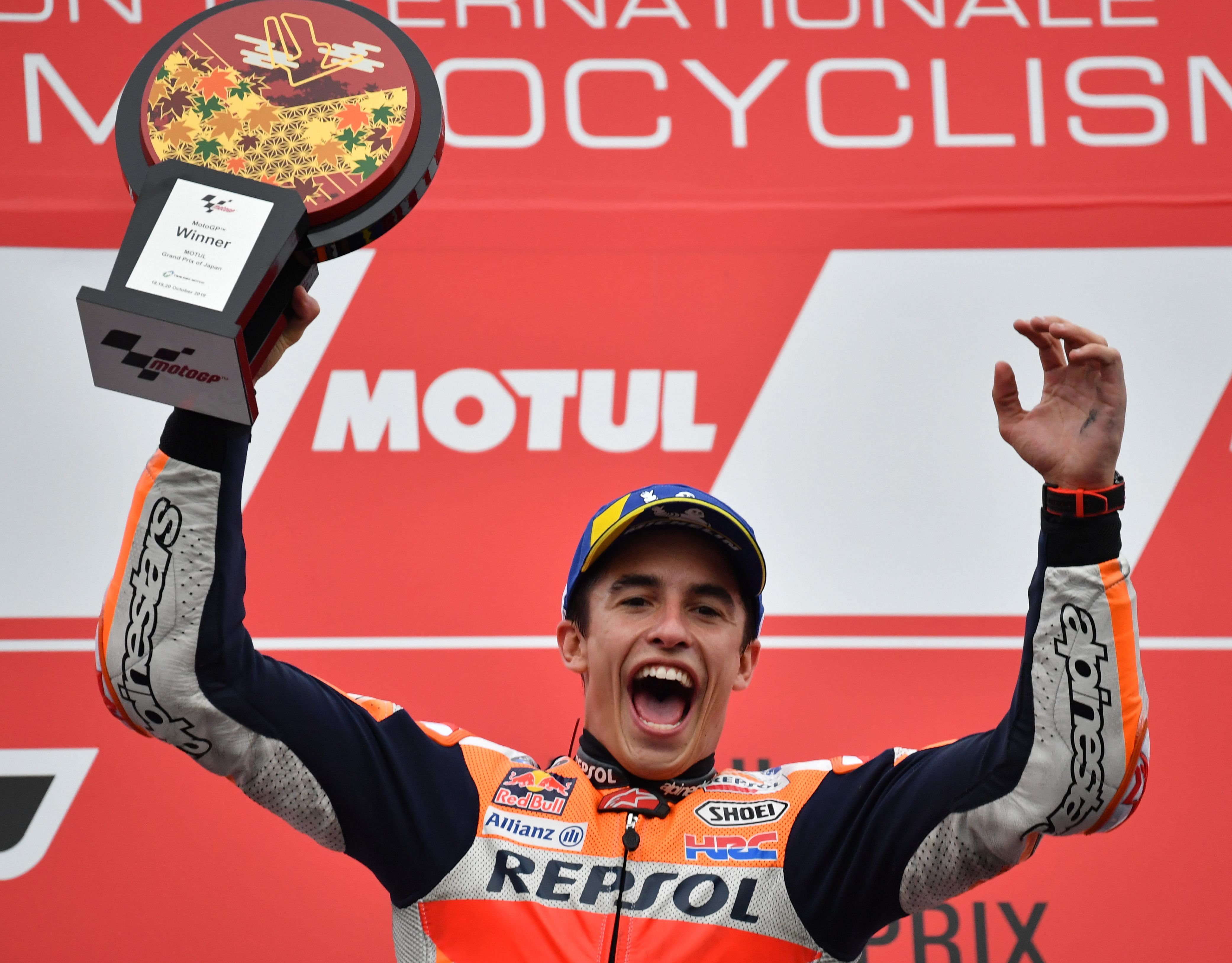 Grand Prix winner Repsol Honda Team rider Marc Marquez of Spain. Credit: AFP Photo