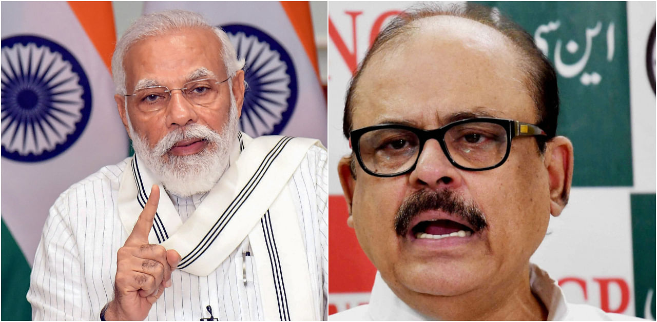 Prime Minister Narendra Modi (L) and senior Congress leader Tariq Anwar. Credit: PTI File Photos