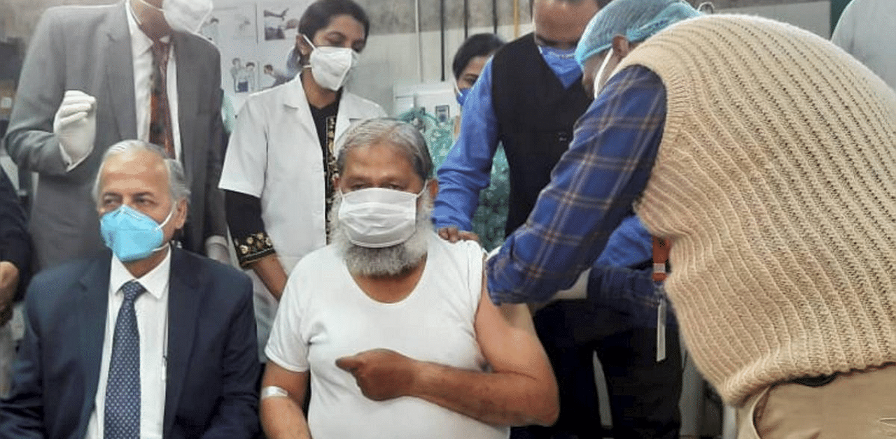 Haryana Health Minister Anil Vij volunteers in the trials for potential coronavirus vaccine Covaxin. Credit: PTI