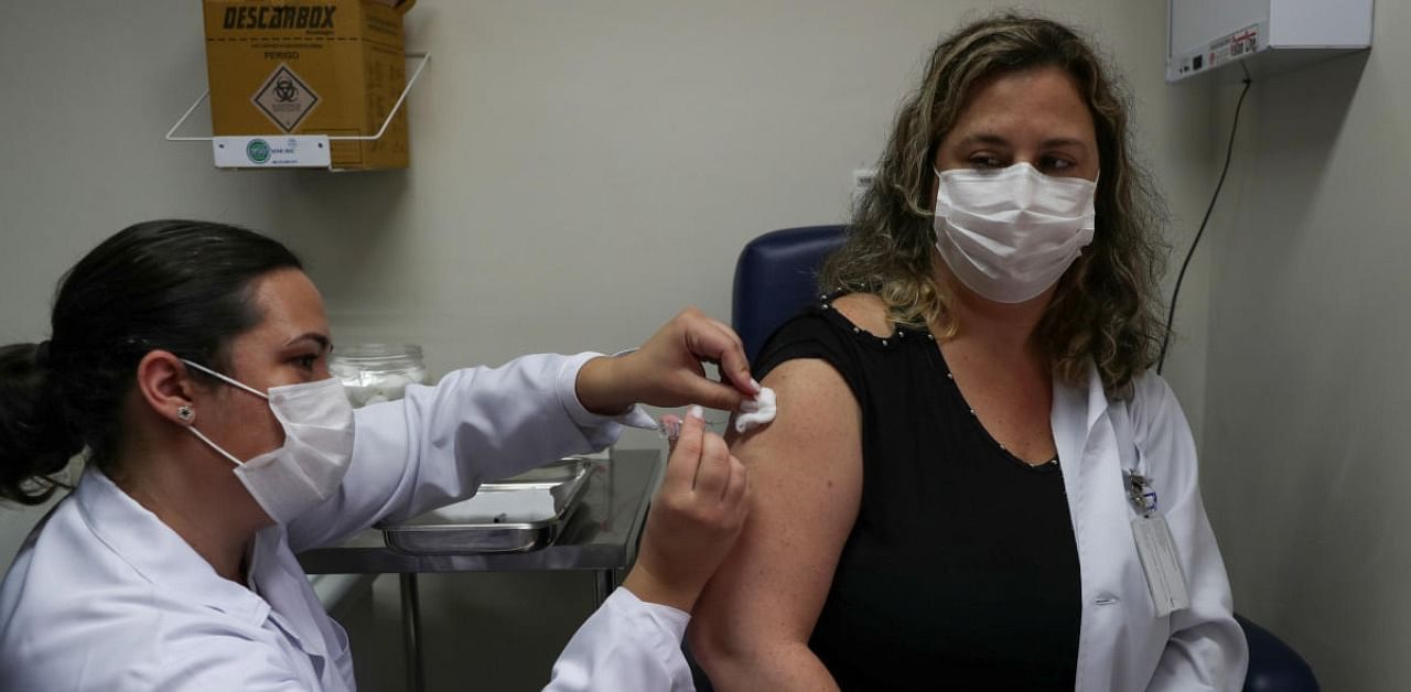 A nurse administers CoronaVac, a Sinovac's potential vaccine against the coronavirus disease. Credit: Reuters Photo