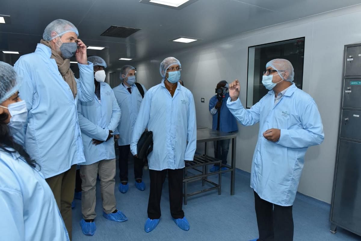 The envoys who visited the Bharat Biotech facility. Photo by special arrangement.