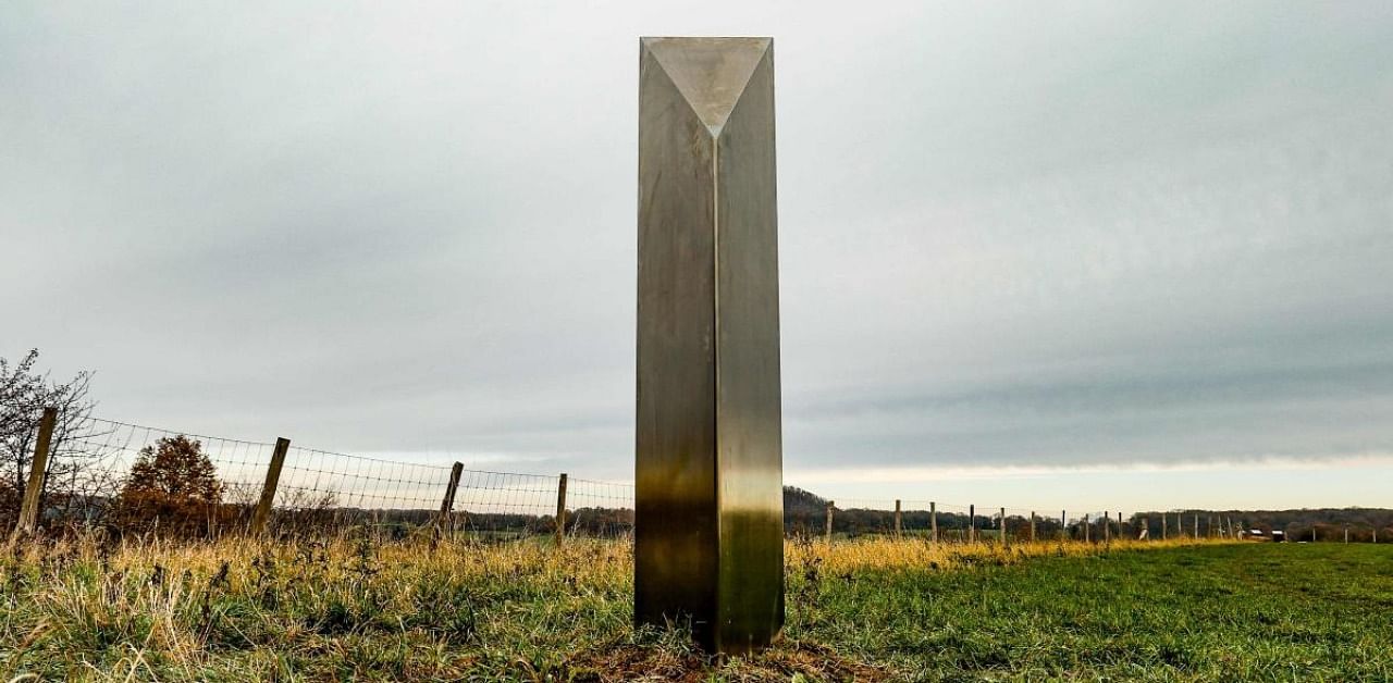 Mysterious metal monolith. Credit: AFP Photo