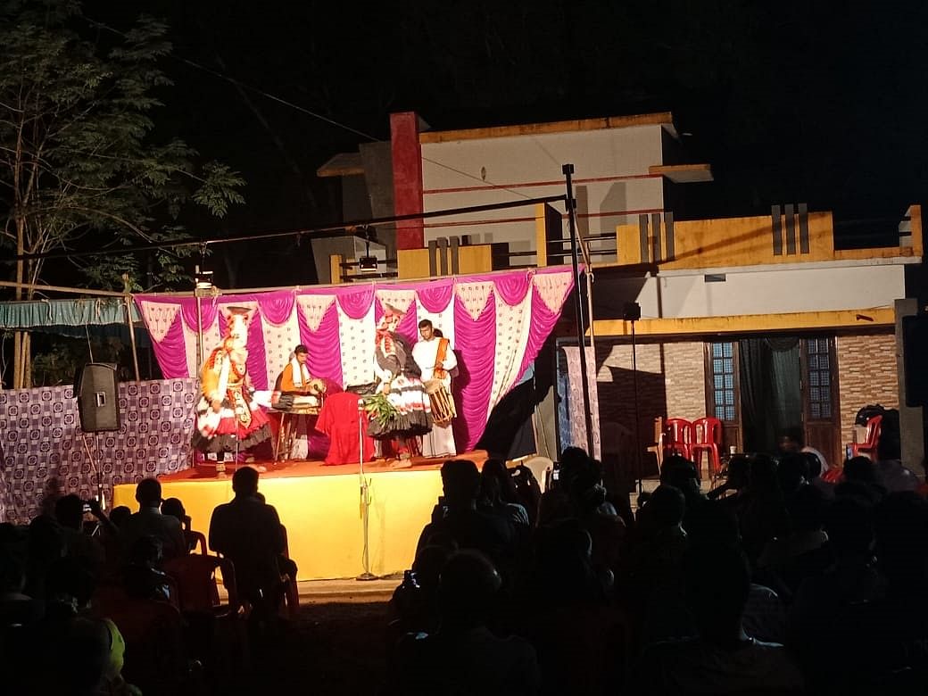 A recent Yakshagana show hosted by a Hindu family with help from Muslim neighbours.