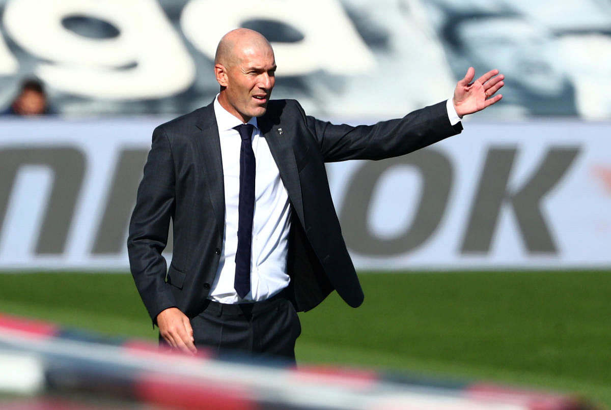 Real Madrid coach Zinedine Zidane. Credit: Reuters