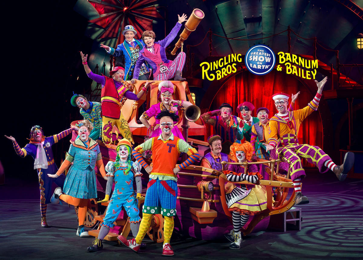 A file photo of a performance by the Ringling Brothers and Barnum and Bailey Circus troupe
