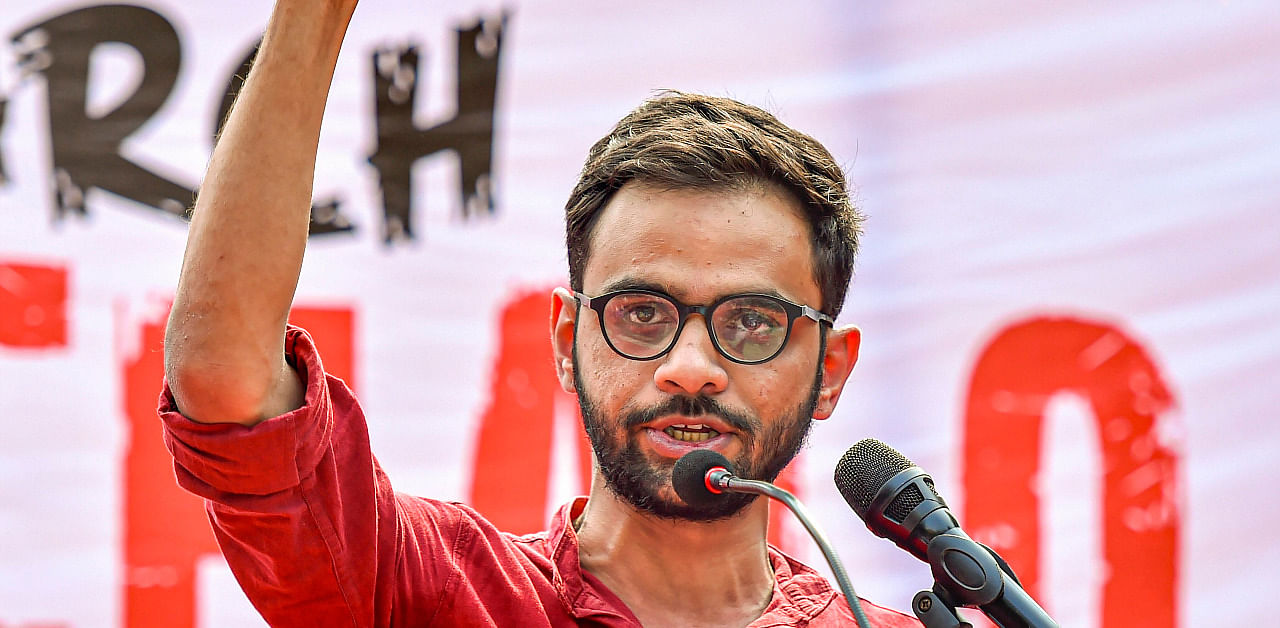 Activist Umar Khalid. Credit: PTI Photo