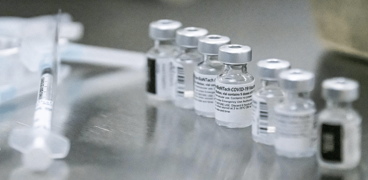 Covid-19 vaccines are prepared for use at the Portland Veterans Affairs Medical Center in Portland, Oregon. Credit: AFP