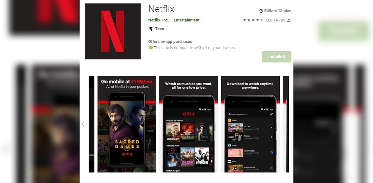 Netflix brings audio-only mode on Android app version. Credit: Google Play Store