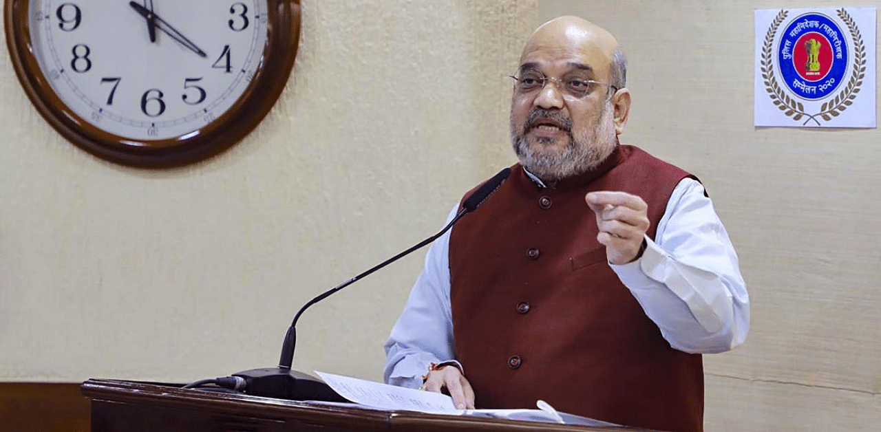 Home Minister Amit Shah will arrive in Kolkata on Friday night on a two-day visit to take stock of the BJP's affairs in the state as the assembly elections draw near, amid a rebellion within the ruling Trinamool Congress. Credit: PTI File Photo