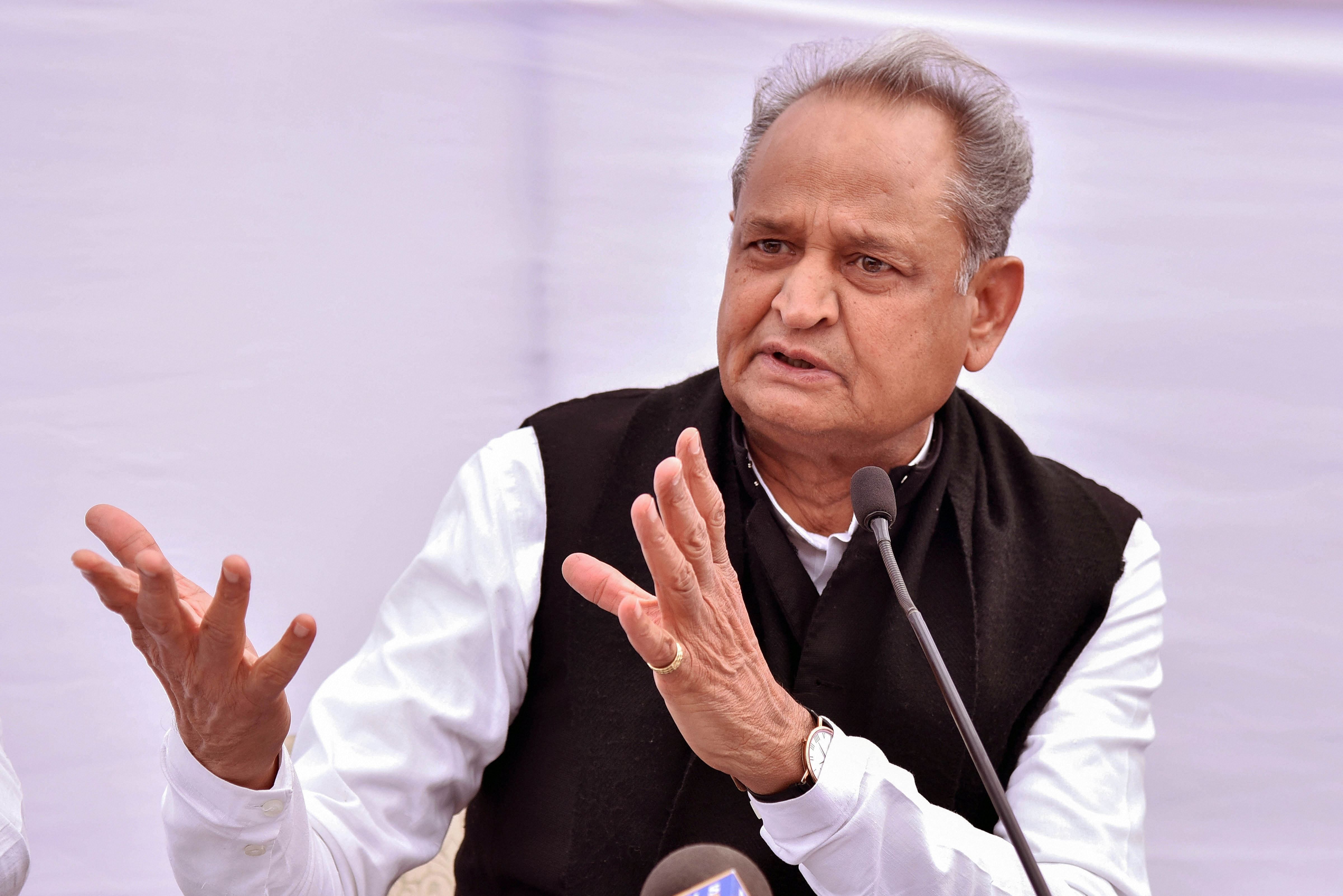 Rajasthan Chief Minister Ashok Gehlot. Credit: PTI File Photo