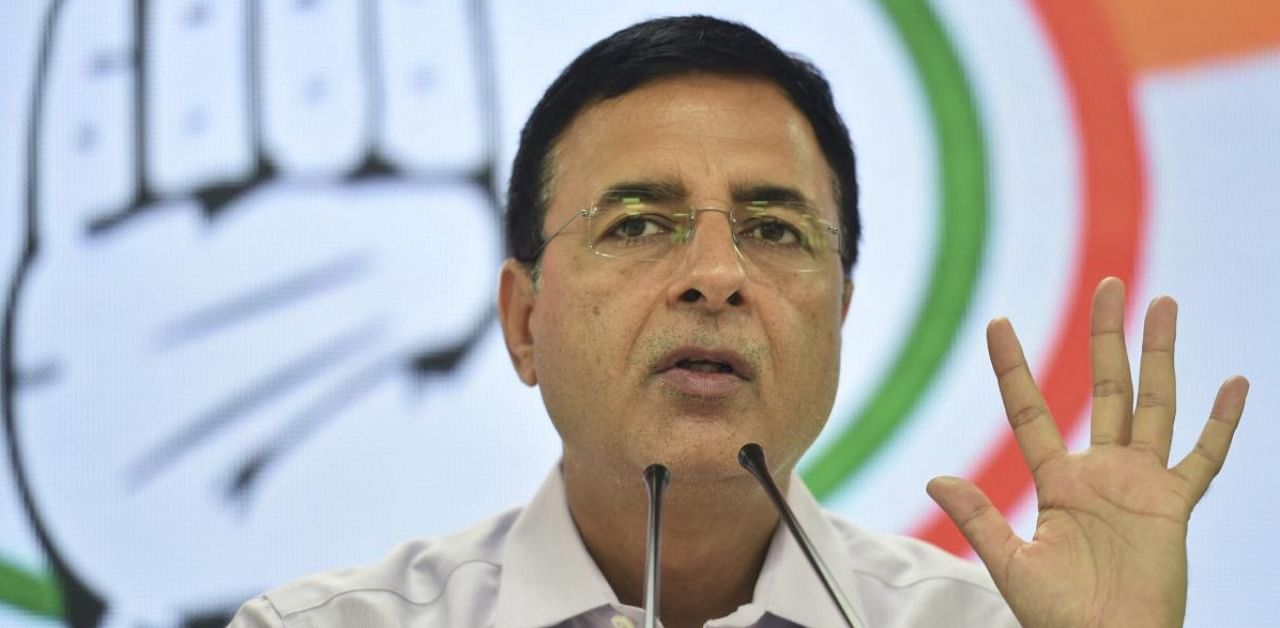 Congress's chief spokesperson Randeep Surjewala told a press conference that the prime minister is deceiving the farmers by meeting those in Madhya Pradesh. Credit: PTI.