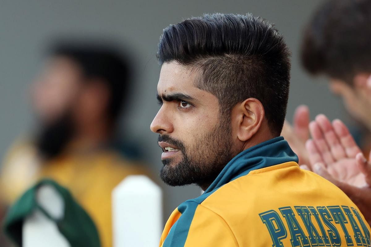 Injured Pakistani captain Babar Azam. Credit: AFP