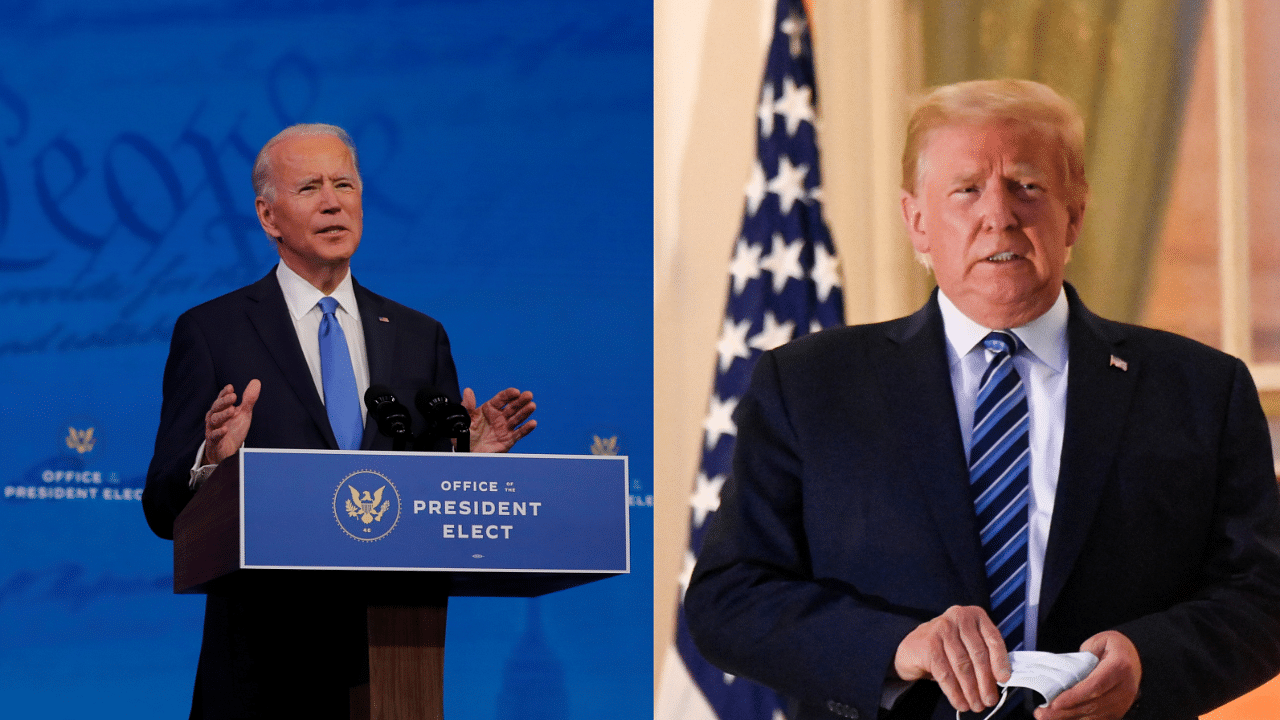 US President Donald Trump and President-elect Joe Biden. Credit: Reuters Photo