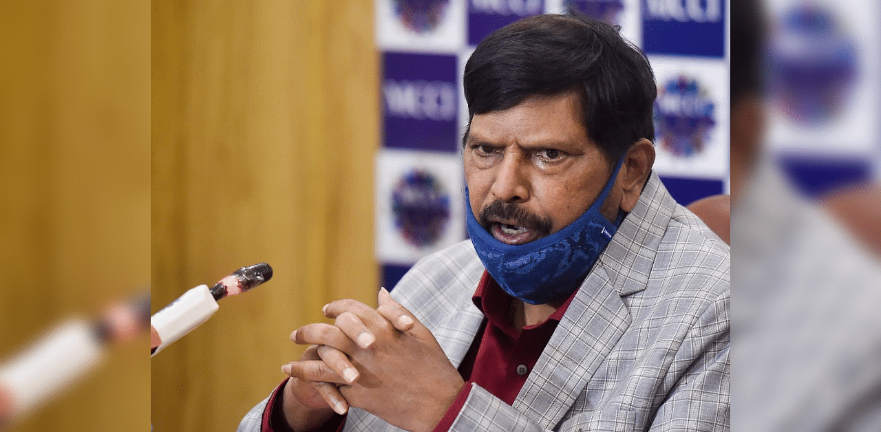 Union Minister for Social Justice Ramdas Athawale. Credit: PTI Photo