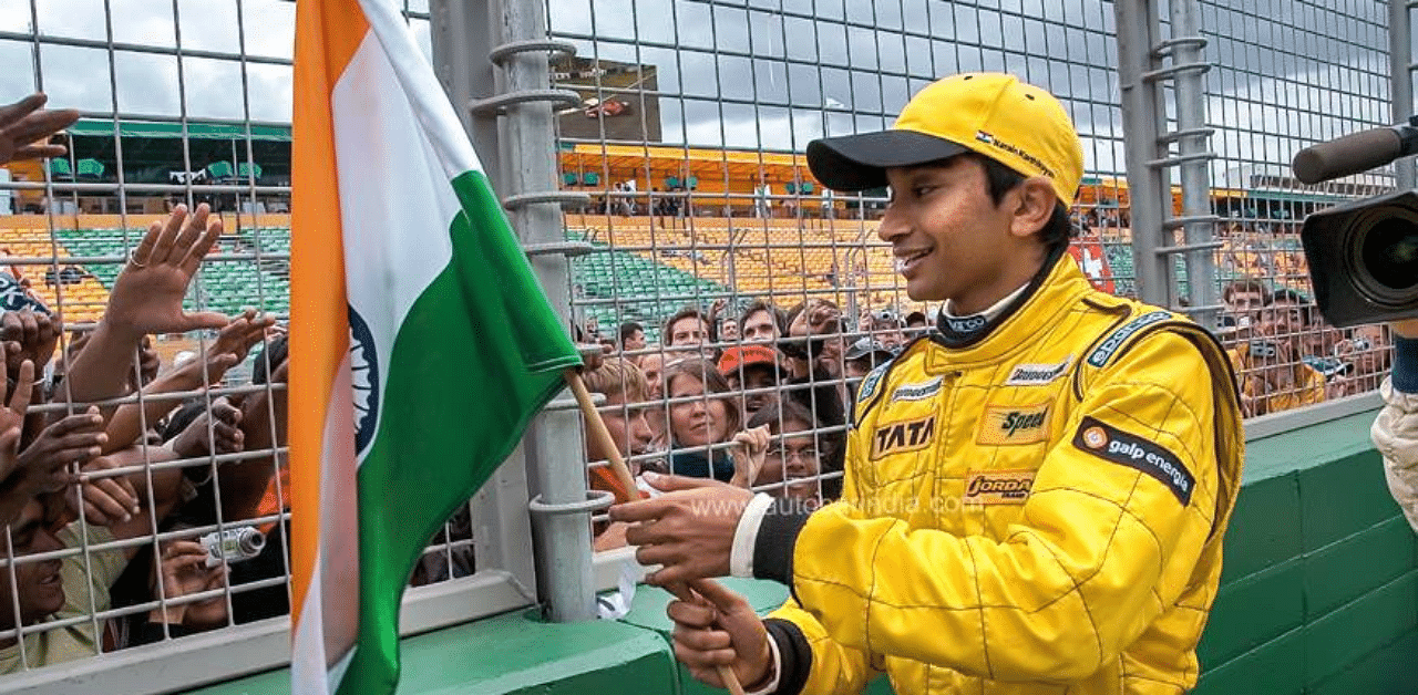 Narain Karthikeyan. Credit: Twitter/@narainracing