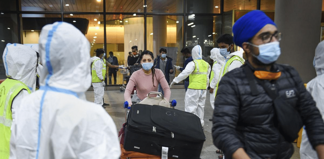 New restrictions were put in place by authorities from 12:00 am for UK flights in the light of the new Covid-19 strain found in the country. Credit: PTI Photo